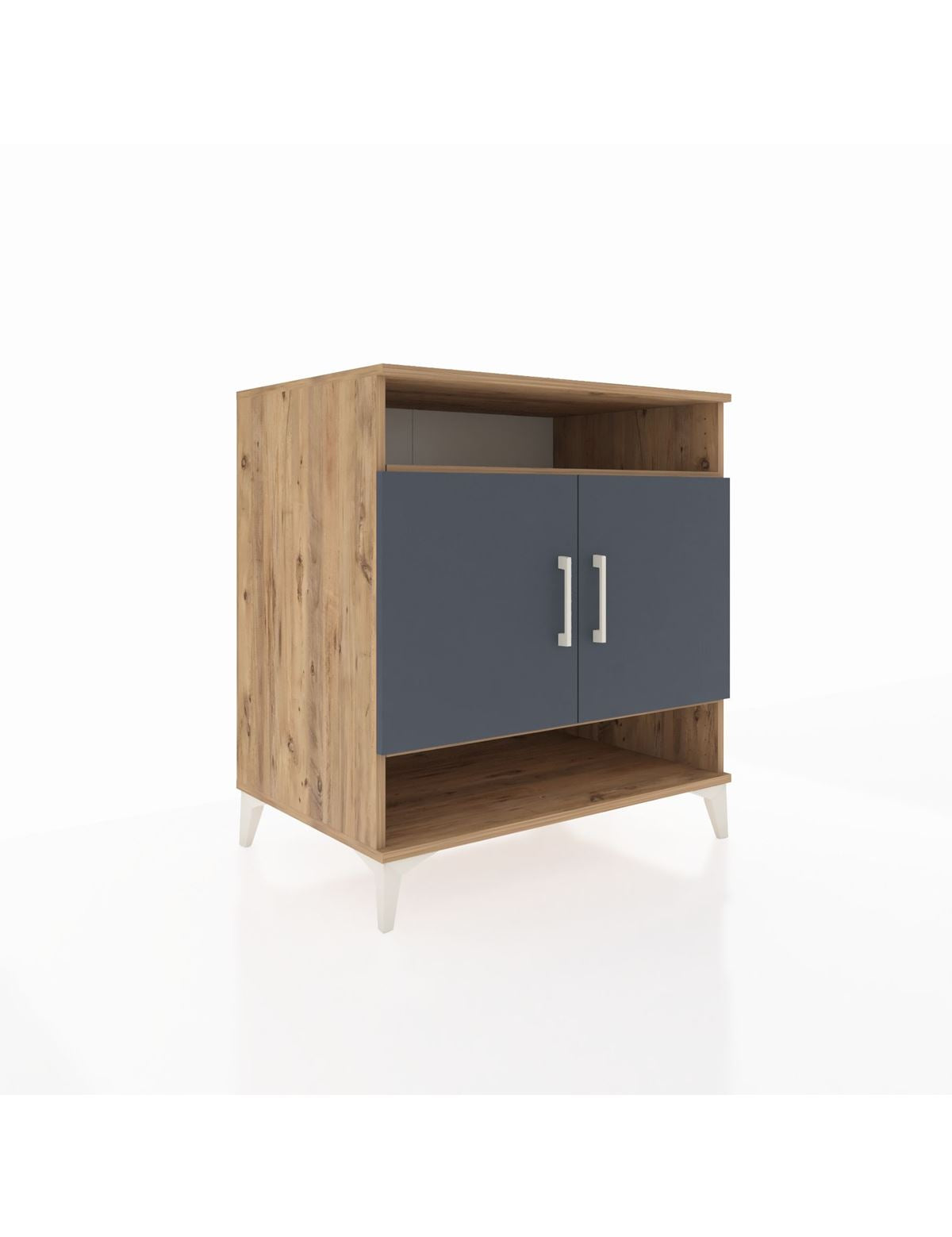 Kronos Şifonyer 3 Raflı 2 Kapaklı 88x59x96 Çam-Antrasit