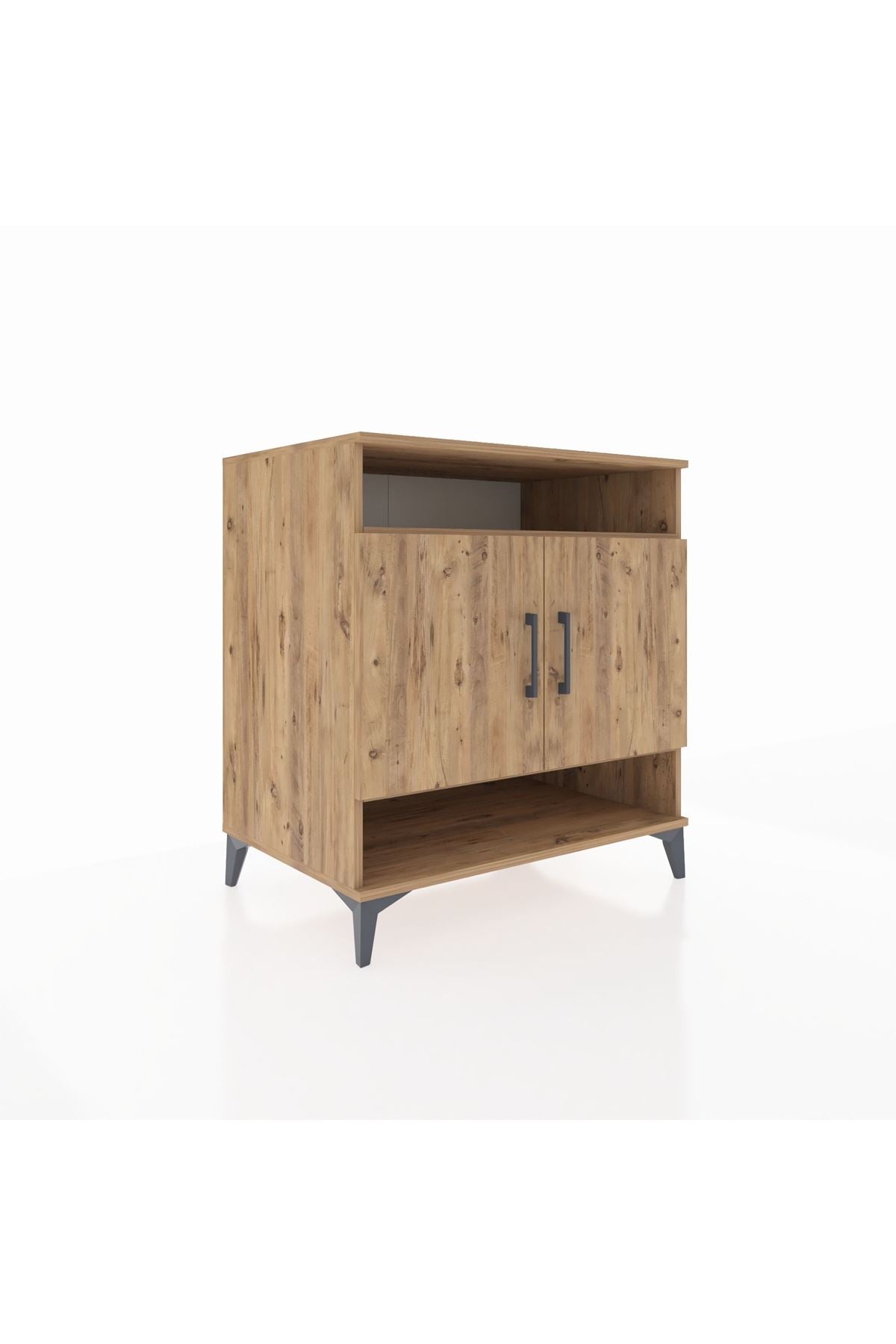 Kronos Şifonyer 3 Raflı 2 Kapaklı 88x59x96 Çam-Çam