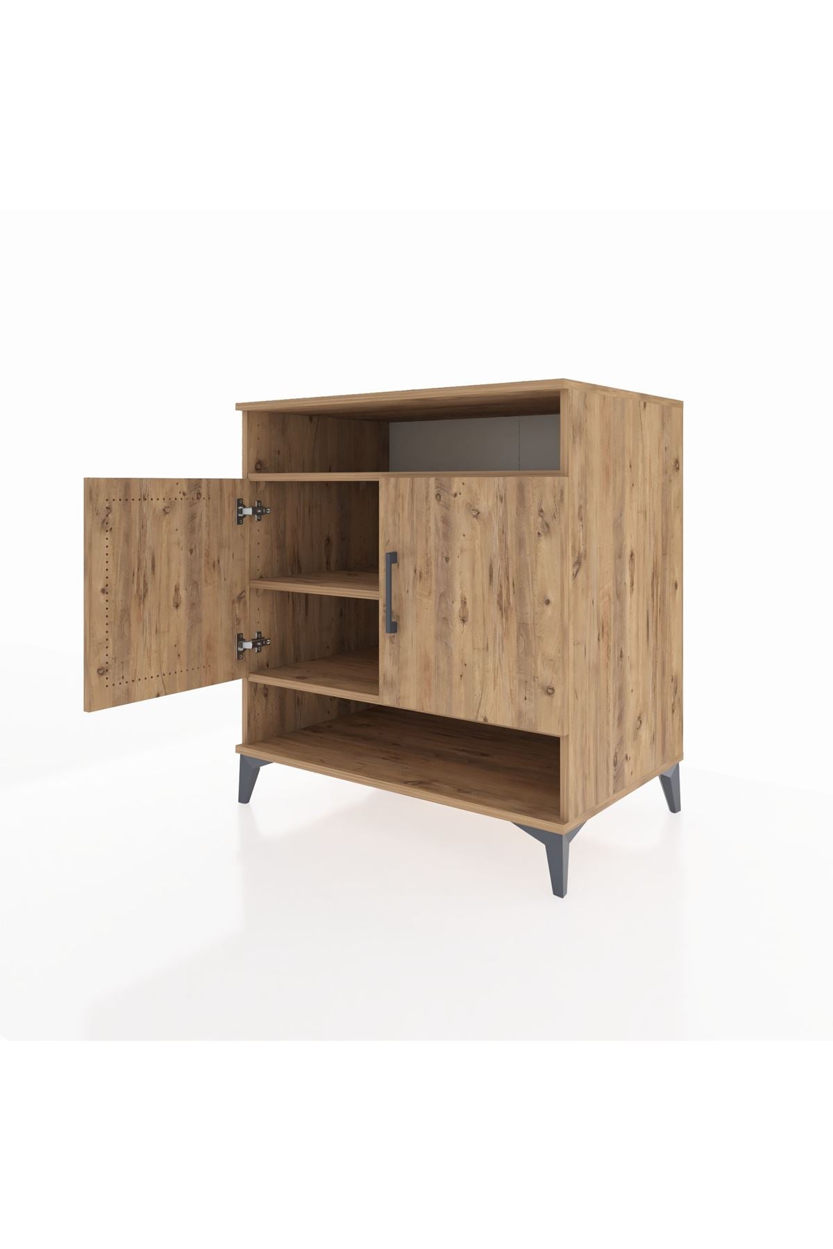 Kronos Şifonyer 3 Raflı 2 Kapaklı 88x59x96 Çam-Çam