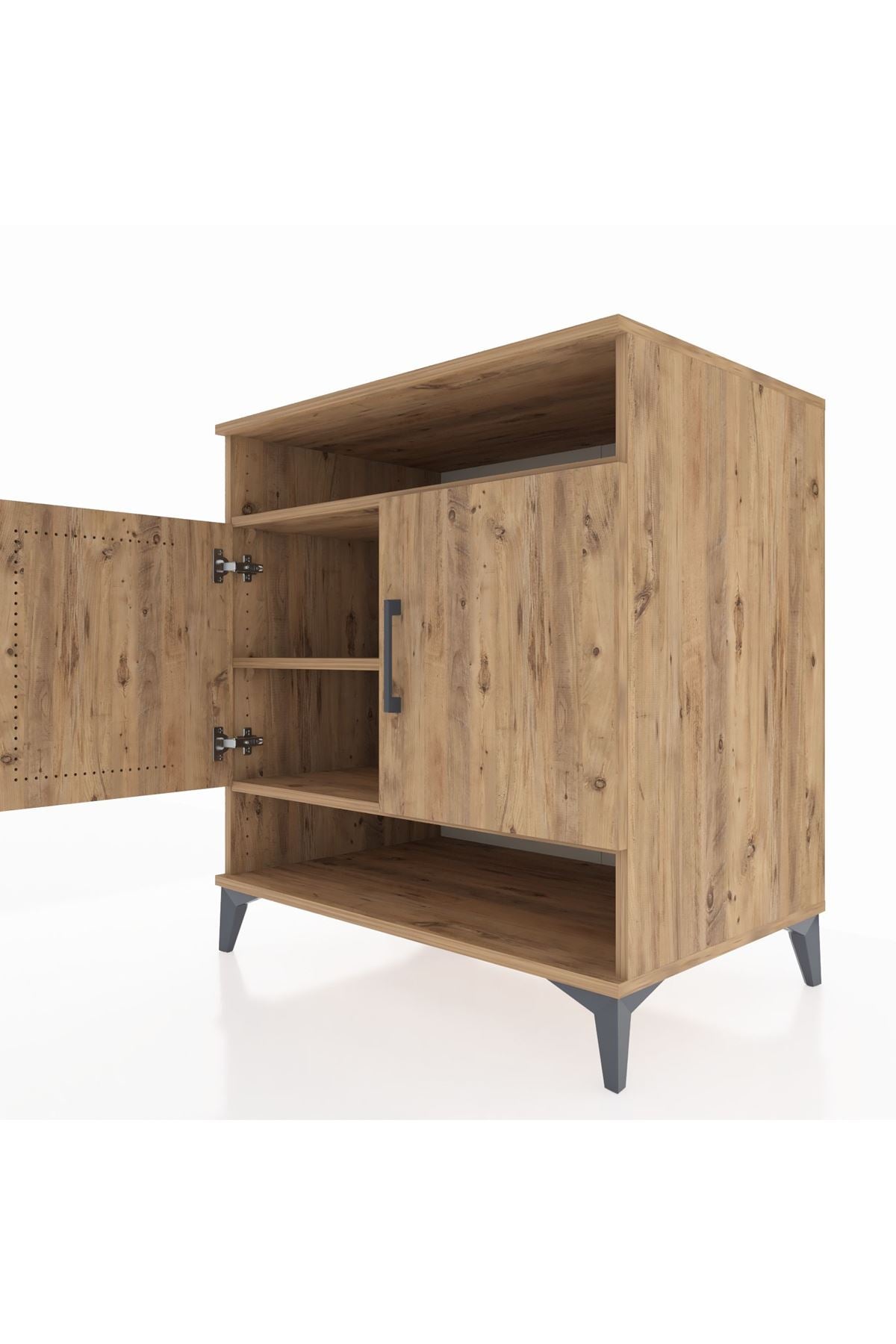 Kronos Şifonyer 3 Raflı 2 Kapaklı 88x59x96 Çam-Çam