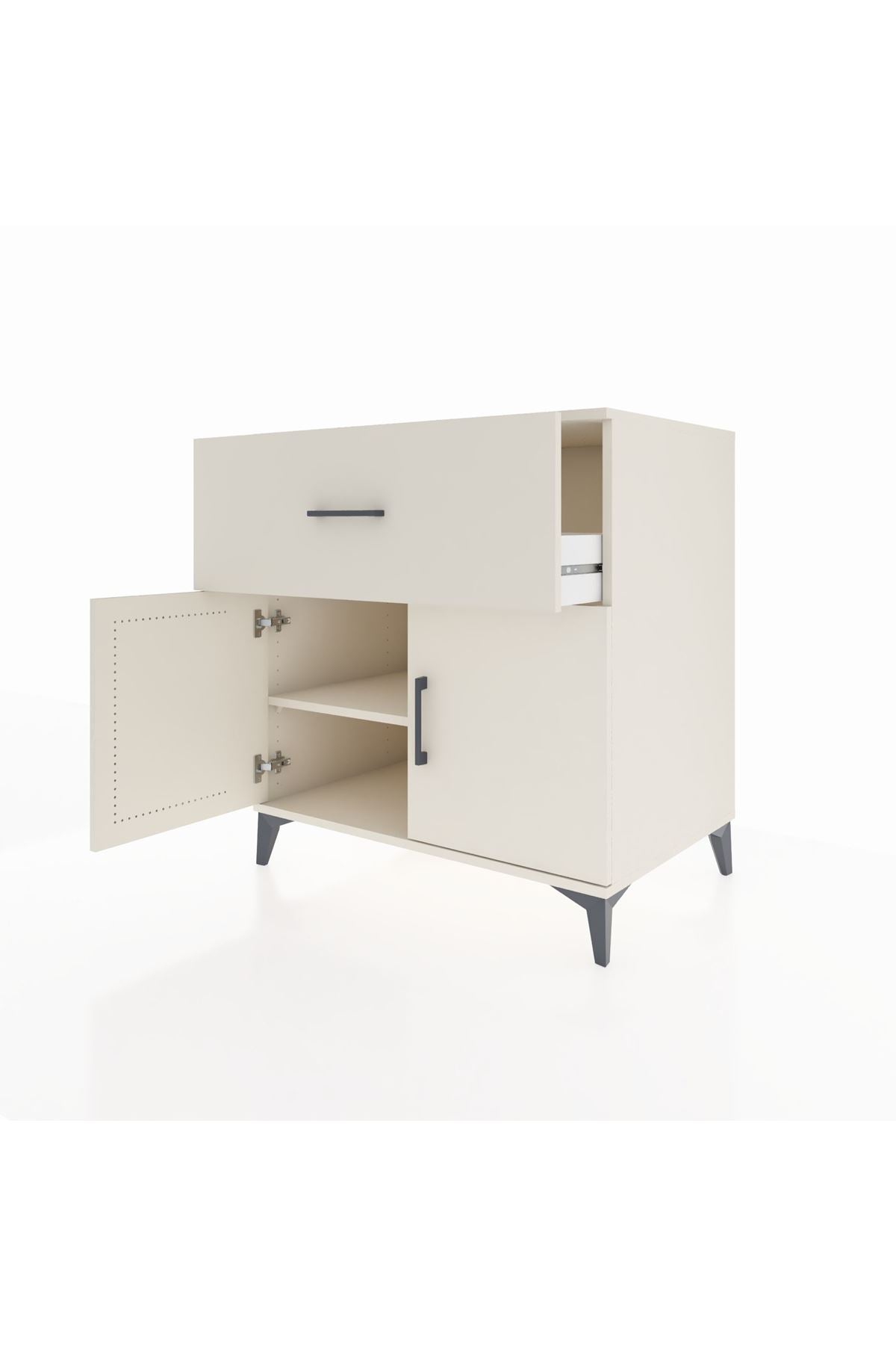 Kronos Şifonyer Tek Raflı Tek Çekmeceli 2 Kapaklı 88x59x96 Aytaşı-Aytaşı