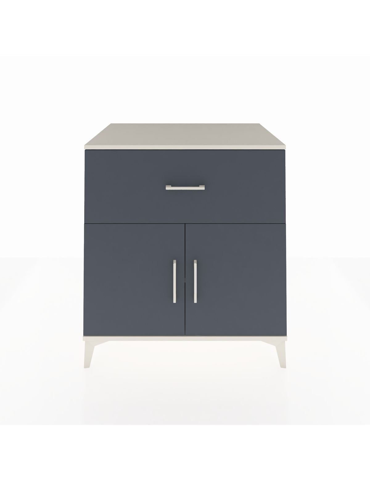 Kronos Şifonyer Tek Raflı Tek Çekmeceli 2 Kapaklı 88x59x96 Aytaşı-Antrasit