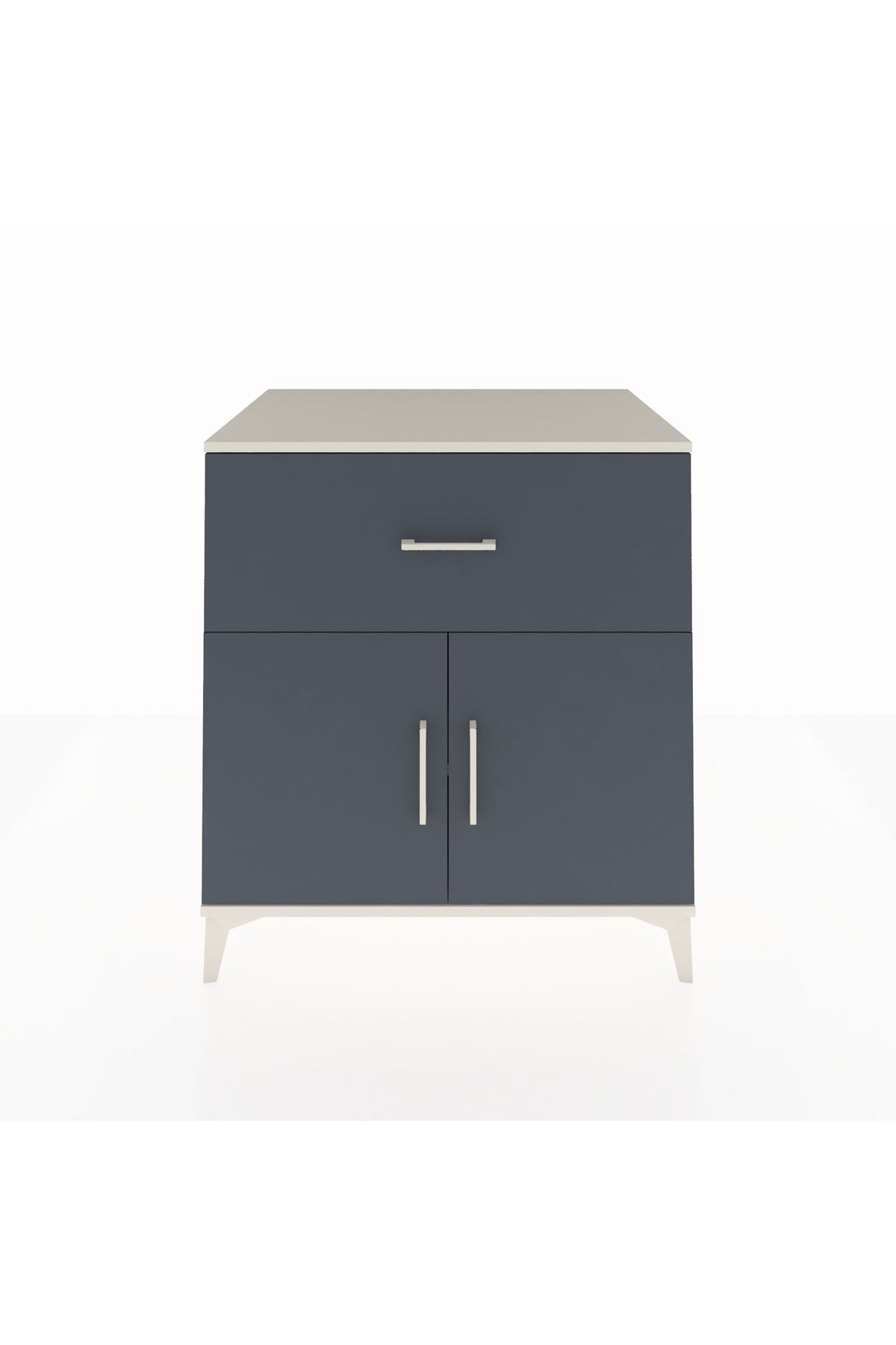 Kronos Şifonyer Tek Raflı Tek Çekmeceli 2 Kapaklı 88x59x96 Aytaşı-Antrasit