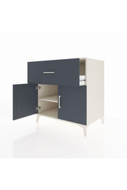 Kronos Şifonyer Tek Raflı Tek Çekmeceli 2 Kapaklı 88x59x96 Aytaşı-Antrasit