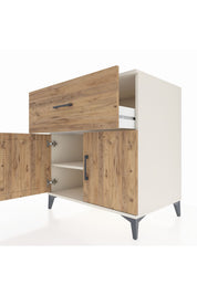 Kronos Şifonyer Tek Raflı Tek Çekmeceli 2 Kapaklı 88x59x96 Aytaşı-Çam