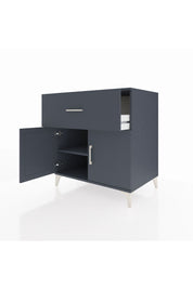 Kronos Şifonyer Tek Raflı Tek Çekmeceli 2 Kapaklı 88x59x96 Antrasit-Antrasit