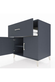 Kronos Şifonyer Tek Raflı Tek Çekmeceli 2 Kapaklı 88x59x96 Antrasit-Antrasit