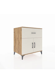 Kronos Şifonyer Tek Raflı Tek Çekmeceli 2 Kapaklı 88x59x96 Çam-Aytaşı