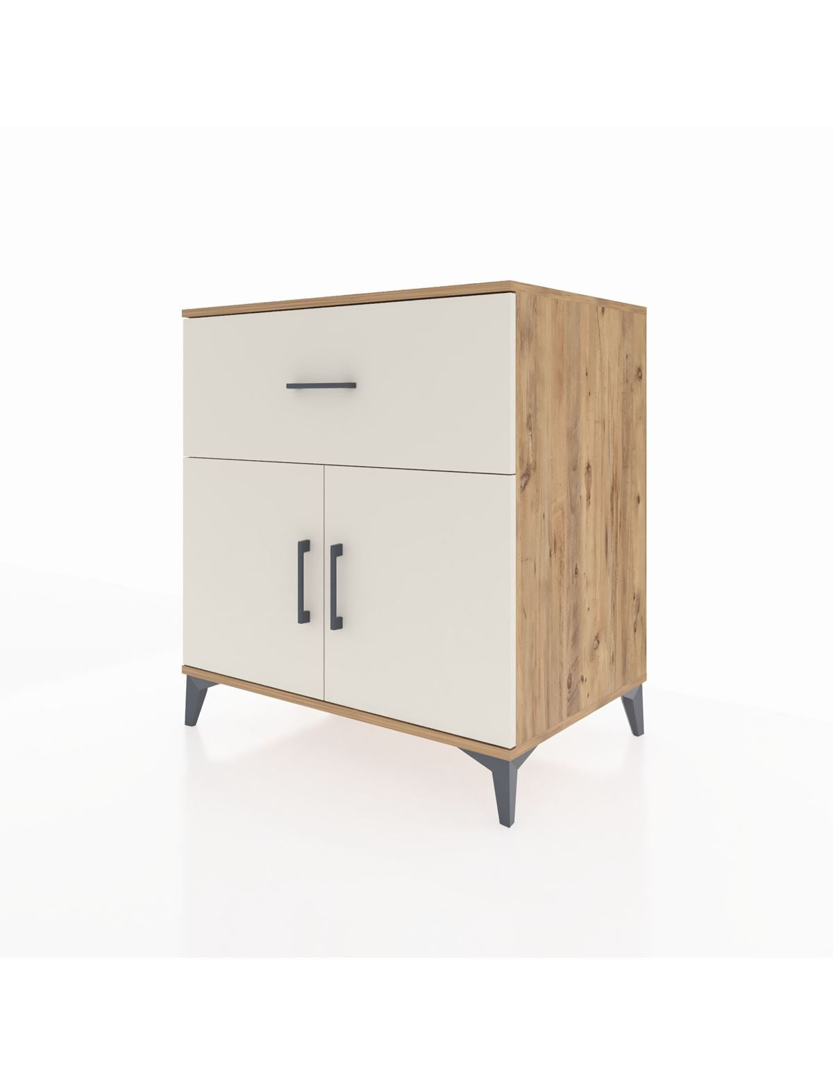 Kronos Şifonyer Tek Raflı Tek Çekmeceli 2 Kapaklı 88x59x96 - S70M062V7C