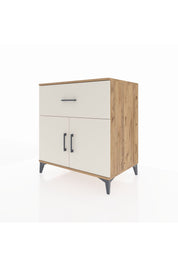 Kronos Şifonyer Tek Raflı Tek Çekmeceli 2 Kapaklı 88x59x96 Çam-Aytaşı