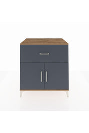 Kronos Şifonyer Tek Raflı Tek Çekmeceli 2 Kapaklı 88x59x96 Çam-Antrasit