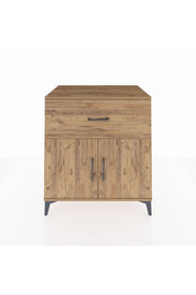 Kronos Şifonyer Tek Raflı Tek Çekmeceli 2 Kapaklı 88x59x96 Çam-Çam