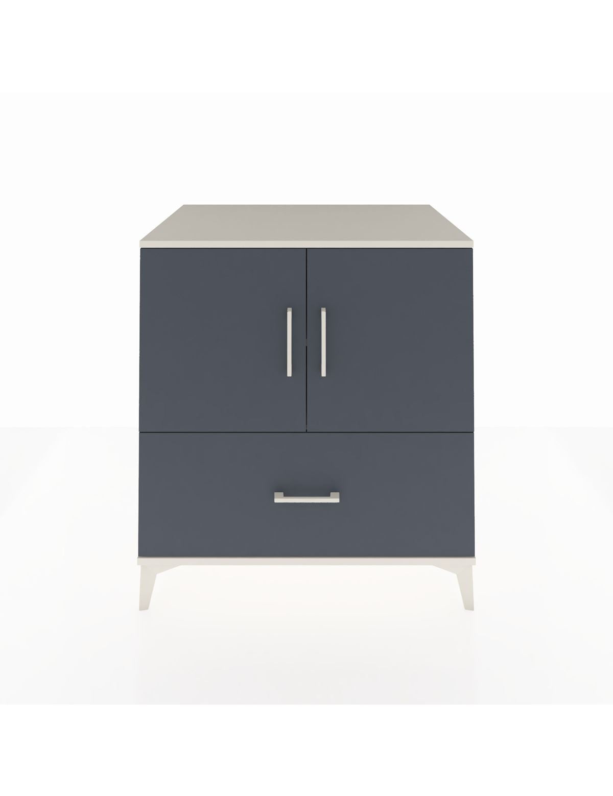 Kronos Şifonyer 2 Raflı Tek Çekmeceli 2 Kapaklı 88x59x96 Aytaşı-Antrasit