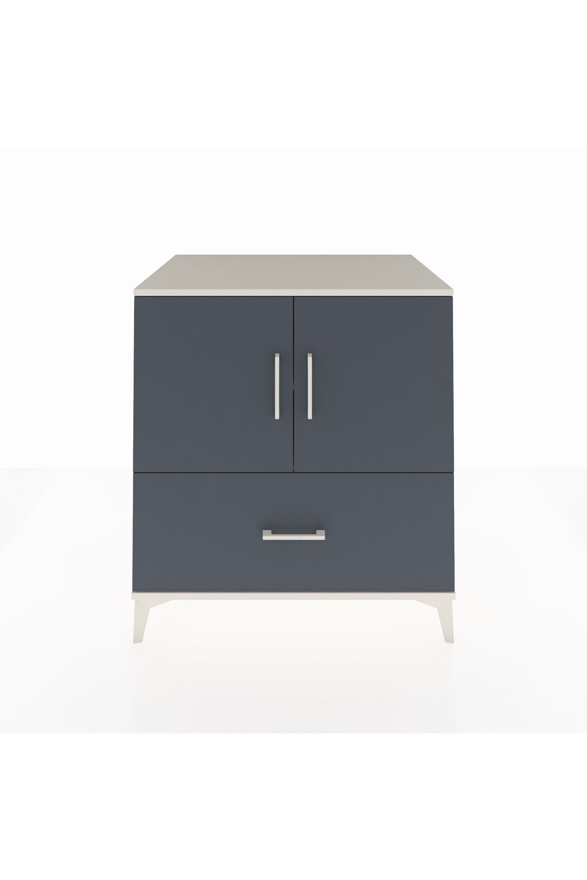 Kronos Şifonyer 2 Raflı Tek Çekmeceli 2 Kapaklı 88x59x96 Aytaşı-Antrasit