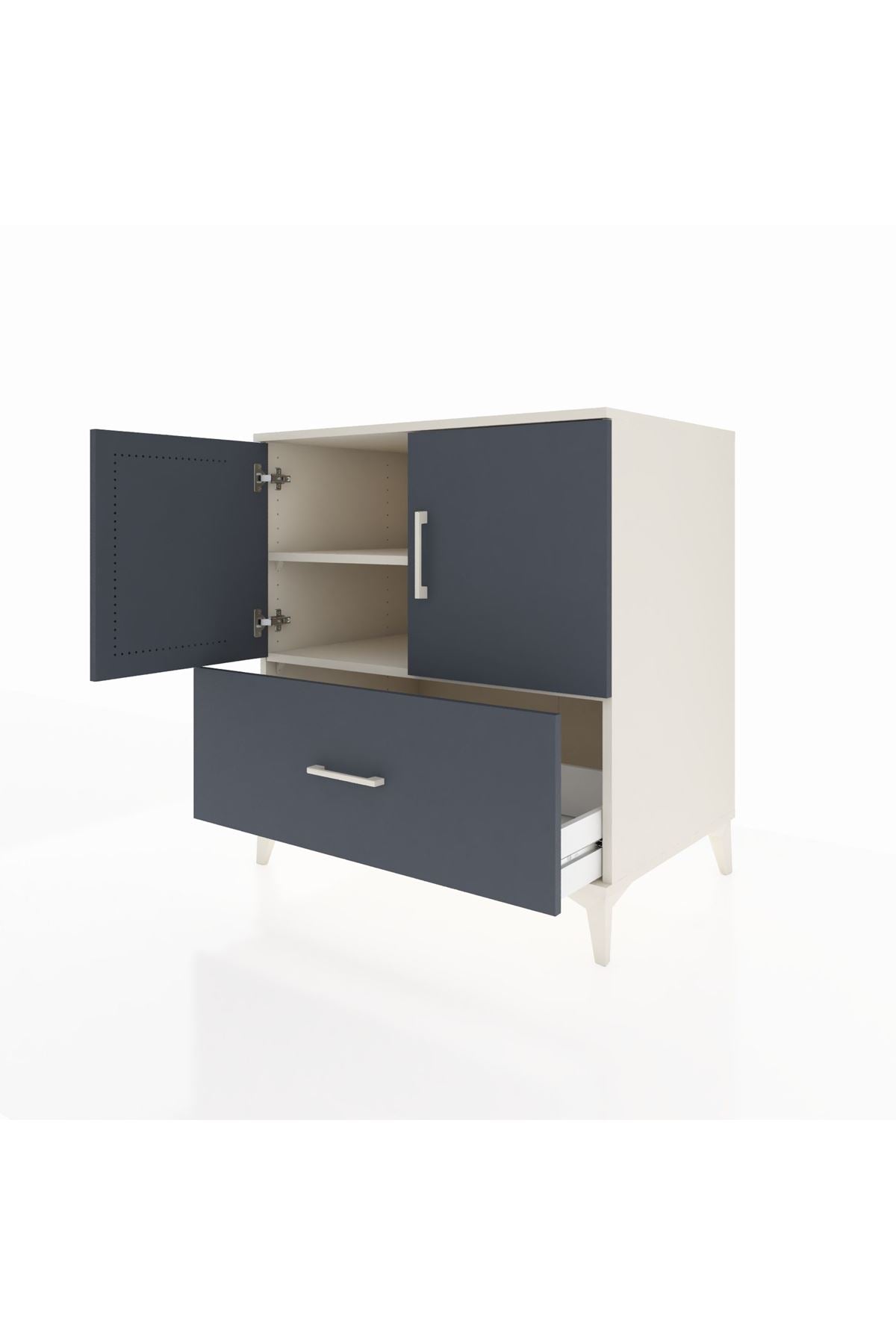 Kronos Şifonyer 2 Raflı Tek Çekmeceli 2 Kapaklı 88x59x96 Aytaşı-Antrasit