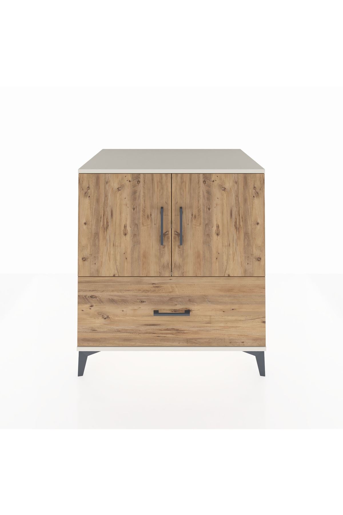 Kronos Şifonyer 2 Raflı Tek Çekmeceli 2 Kapaklı 88x59x96 Aytaşı-Çam