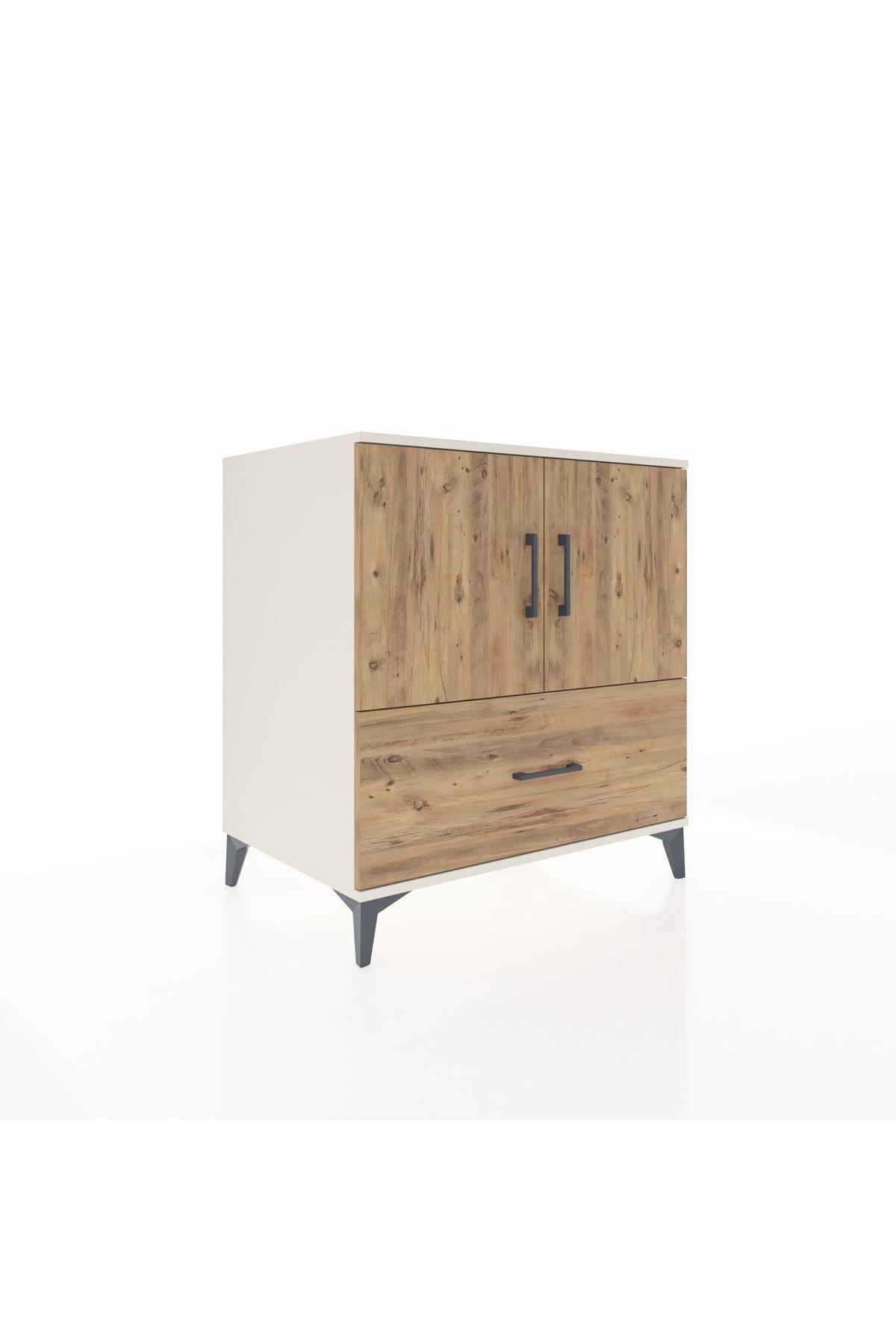 Kronos Şifonyer 2 Raflı Tek Çekmeceli 2 Kapaklı 88x59x96 Aytaşı-Çam