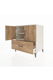 Kronos Şifonyer 2 Raflı Tek Çekmeceli 2 Kapaklı 88x59x96 Aytaşı-Çam