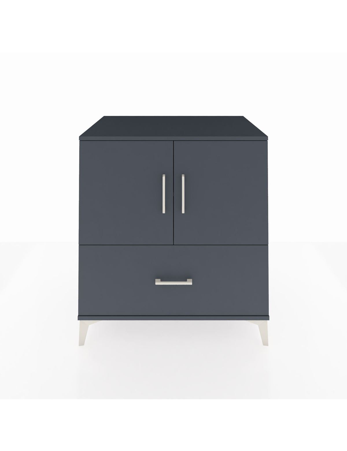 Kronos Şifonyer 2 Raflı Tek Çekmeceli 2 Kapaklı 88x59x96 Antrasit-Antrasit