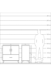 Kronos Şifonyer 2 Raflı Tek Çekmeceli 2 Kapaklı 88x59x96 Antrasit-Aytaşı