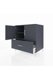 Kronos Şifonyer 2 Raflı Tek Çekmeceli 2 Kapaklı 88x59x96 Antrasit-Antrasit