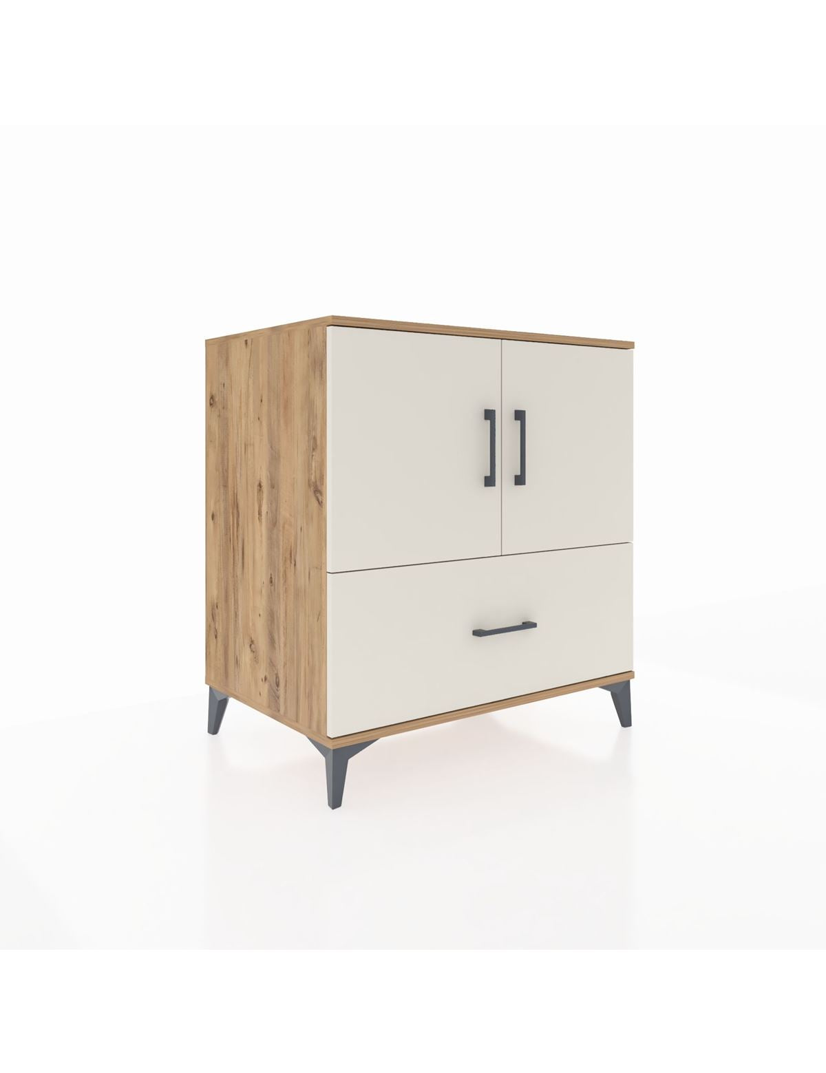 Kronos Şifonyer 2 Raflı Tek Çekmeceli 2 Kapaklı 88x59x96 Çam-Aytaşı