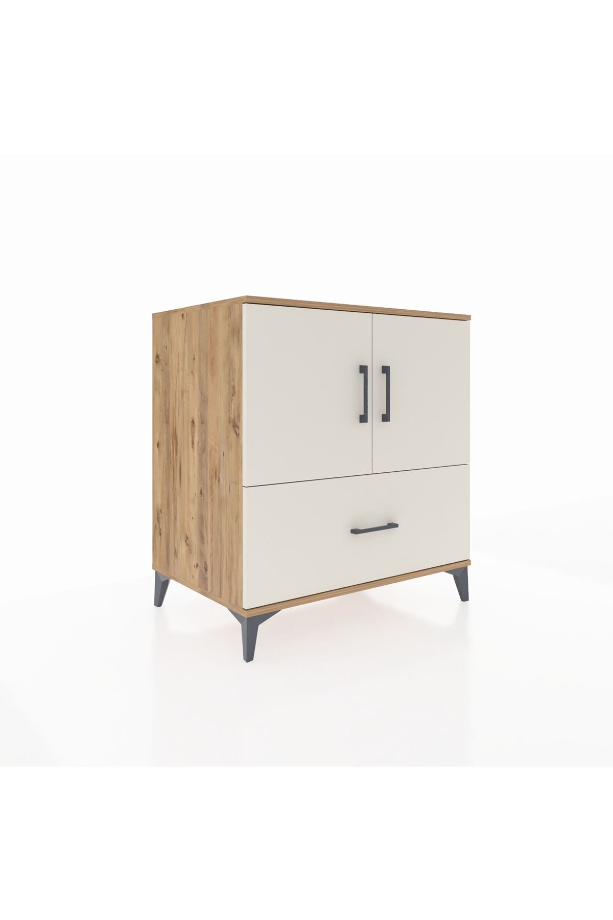 Kronos Şifonyer 2 Raflı Tek Çekmeceli 2 Kapaklı 88x59x96 Çam-Aytaşı