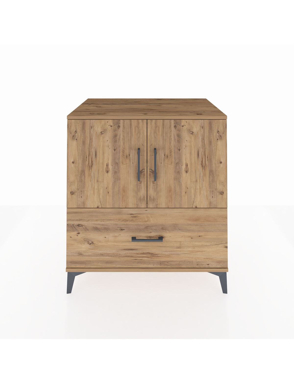 Kronos Şifonyer 2 Raflı Tek Çekmeceli 2 Kapaklı 88x59x96 Çam-Çam