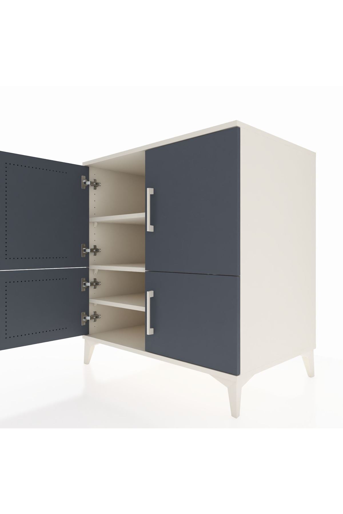 Kronos Şifonyer 3 Raflı 4 Kapaklı 88x59x96 Aytaşı-Antrasit