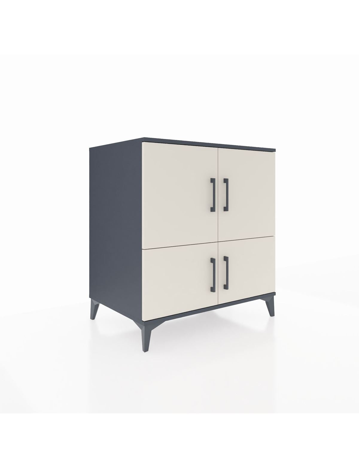 Kronos Şifonyer 3 Raflı 4 Kapaklı 88x59x96 Antrasit-Aytaşı