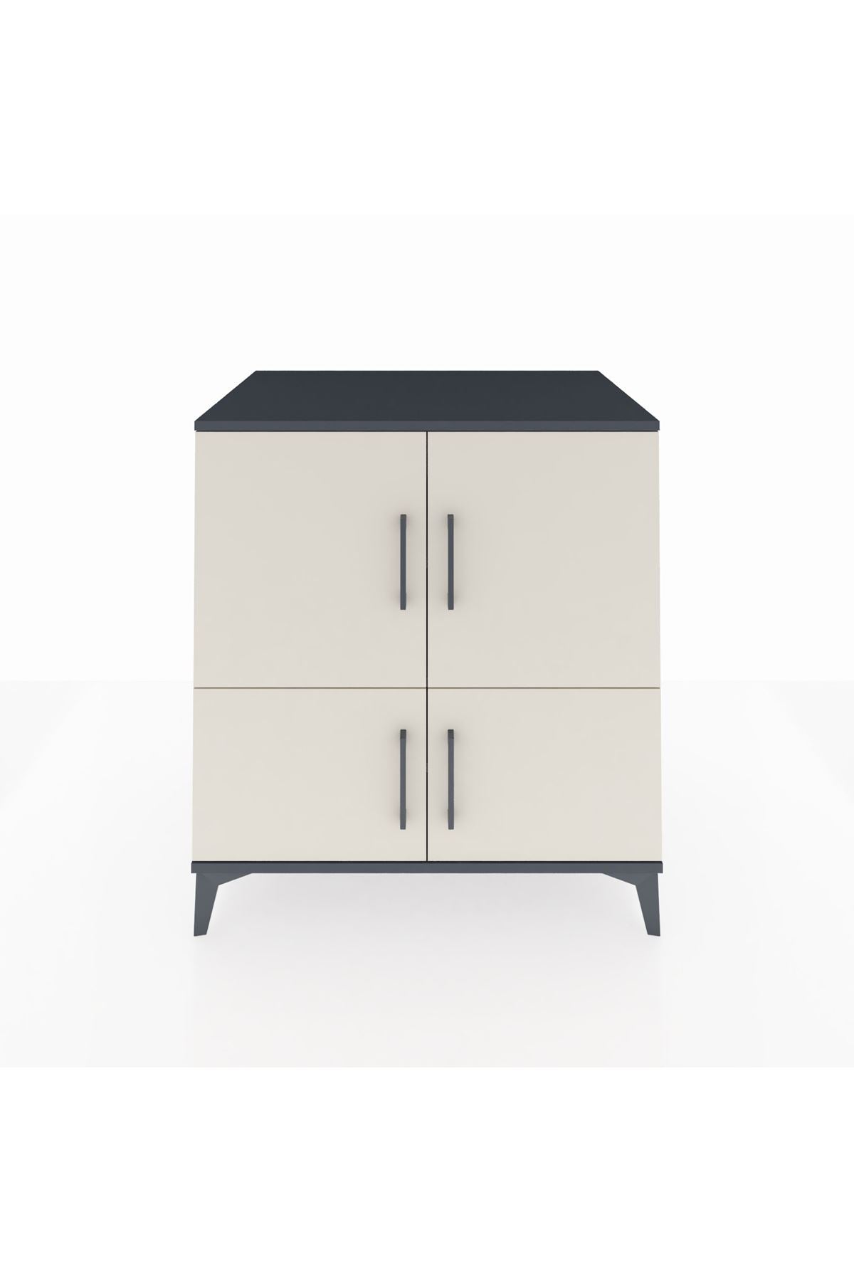 Kronos Şifonyer 3 Raflı 4 Kapaklı 88x59x96 Antrasit-Aytaşı