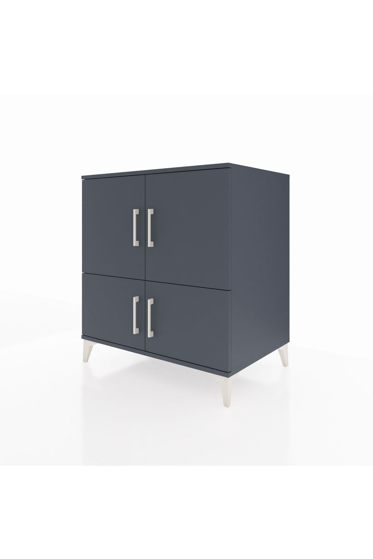 Kronos Şifonyer 3 Raflı 4 Kapaklı 88x59x96 Antrasit-Antrasit