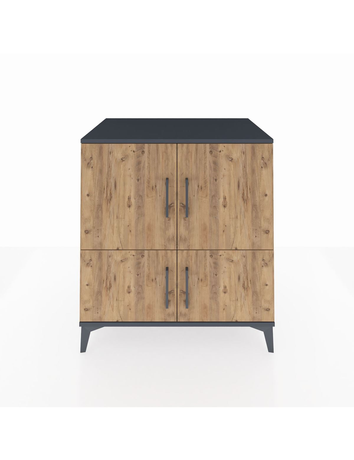 Kronos Şifonyer 3 Raflı 4 Kapaklı 88x59x96 Antrasit-Çam