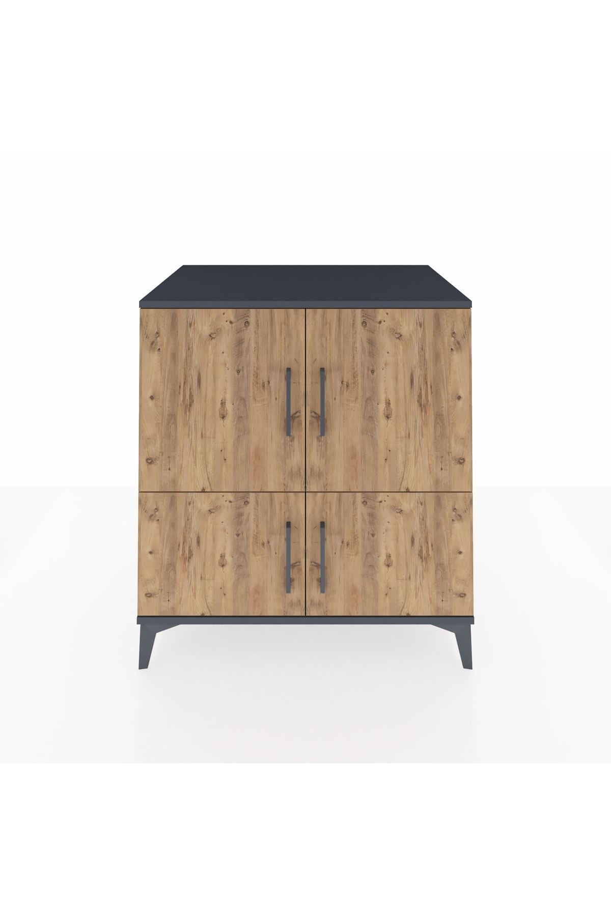 Kronos Şifonyer 3 Raflı 4 Kapaklı 88x59x96 Antrasit-Çam