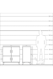 Kronos Şifonyer 3 Raflı 4 Kapaklı 88x59x96 Çam-Aytaşı