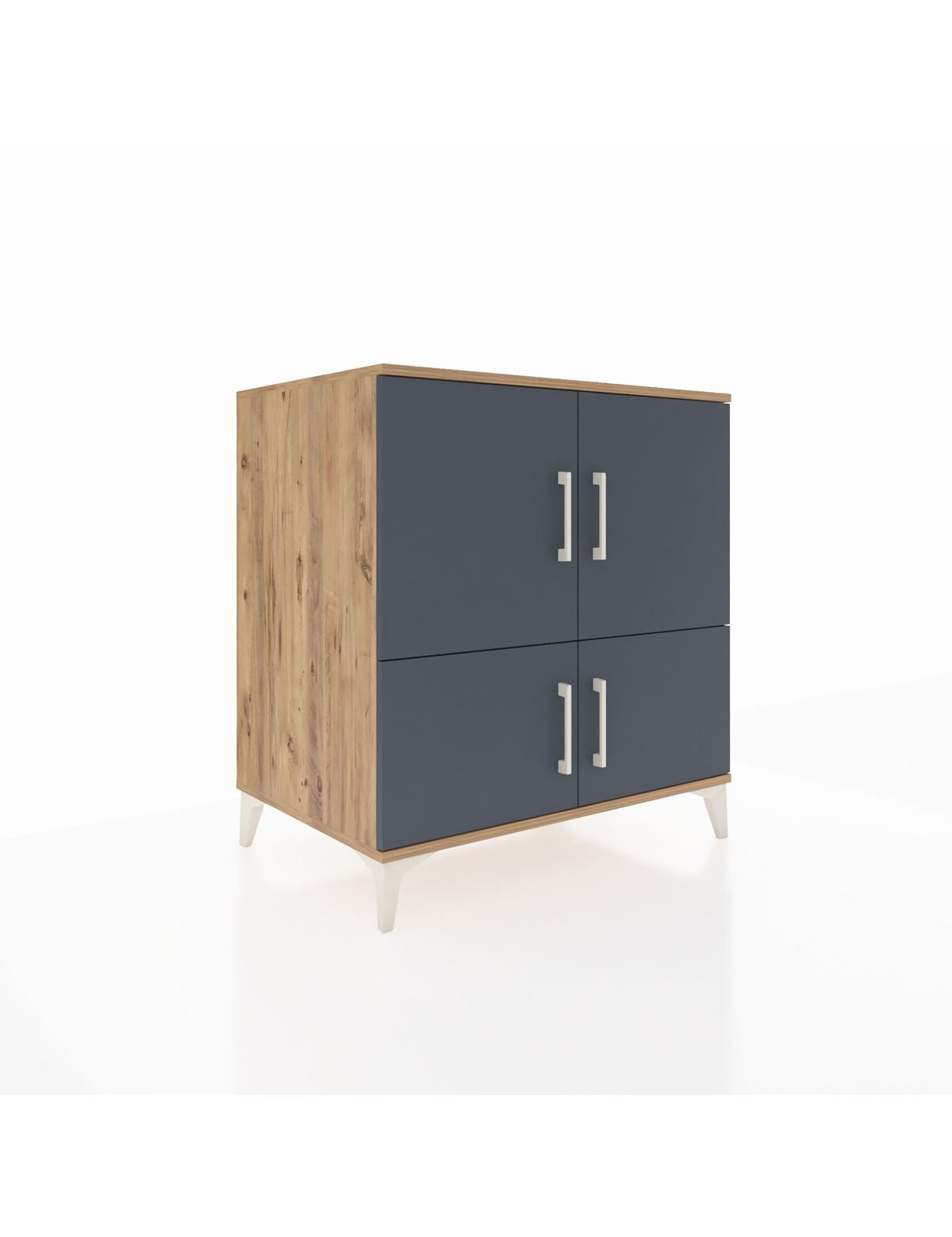 Kronos Şifonyer 3 Raflı 4 Kapaklı 88x59x96 Çam-Antrasit