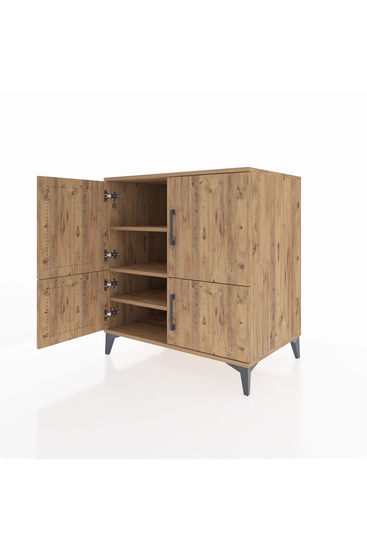 Kronos Şifonyer 3 Raflı 4 Kapaklı 88x59x96 Çam-Çam