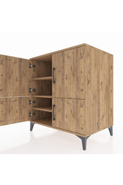 Kronos Şifonyer 3 Raflı 4 Kapaklı 88x59x96 Çam-Çam