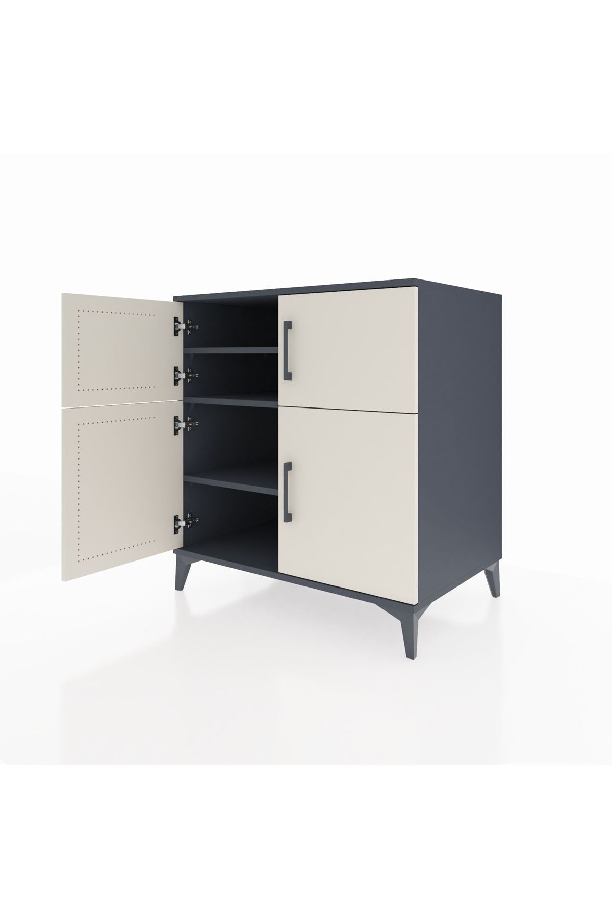 Kronos Şifonyer 3 Raflı 4 Kapaklı 88x59x96 Antrasit-Aytaşı