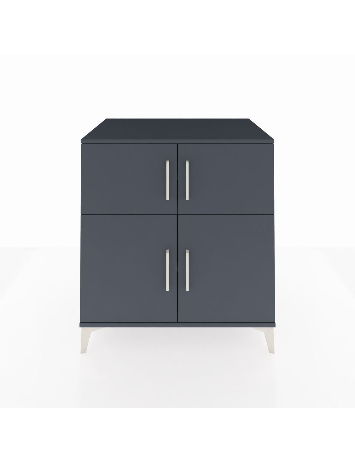 Kronos Şifonyer 3 Raflı 4 Kapaklı 88x59x96 Antrasit-Antrasit