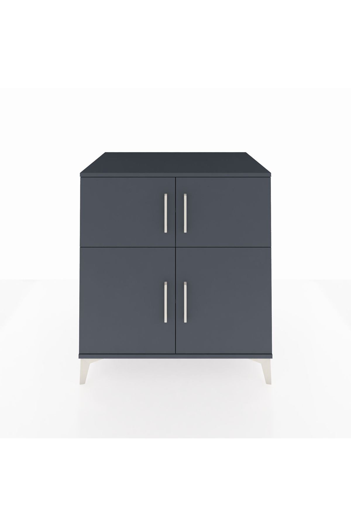 Kronos Şifonyer 3 Raflı 4 Kapaklı 88x59x96 Antrasit-Antrasit