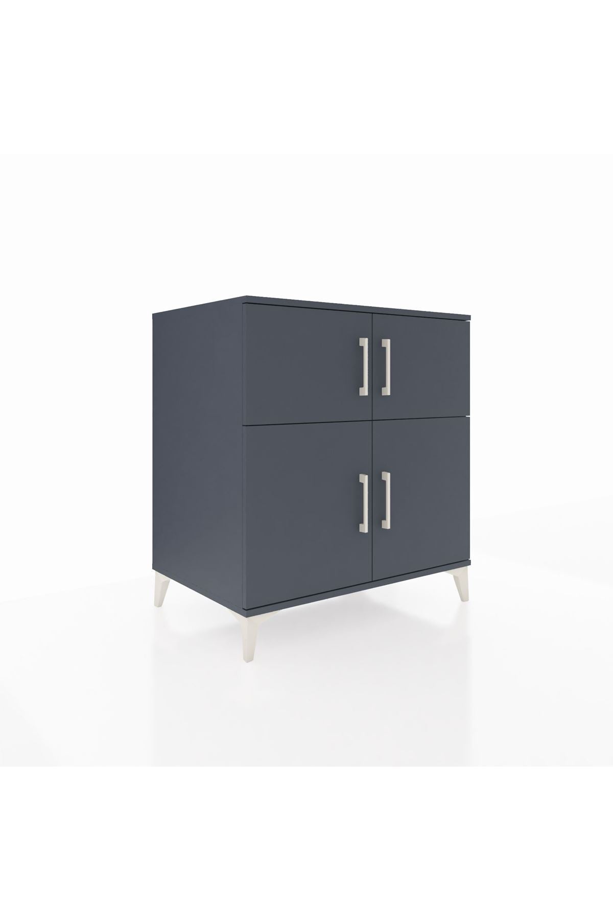 Kronos Şifonyer 3 Raflı 4 Kapaklı 88x59x96 Antrasit-Antrasit