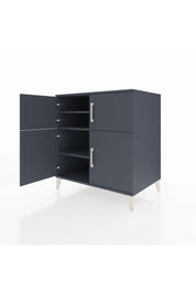 Kronos Şifonyer 3 Raflı 4 Kapaklı 88x59x96 Antrasit-Antrasit