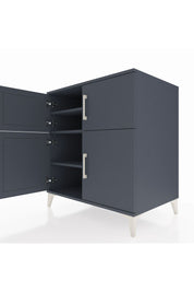 Kronos Şifonyer 3 Raflı 4 Kapaklı 88x59x96 Antrasit-Antrasit