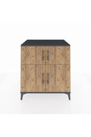 Kronos Şifonyer 3 Raflı 4 Kapaklı 88x59x96 Antrasit-Çam