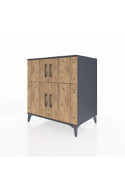 Kronos Şifonyer 3 Raflı 4 Kapaklı 88x59x96 Antrasit-Çam