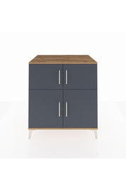 Kronos Şifonyer 3 Raflı 4 Kapaklı 88x59x96 Çam-Antrasit