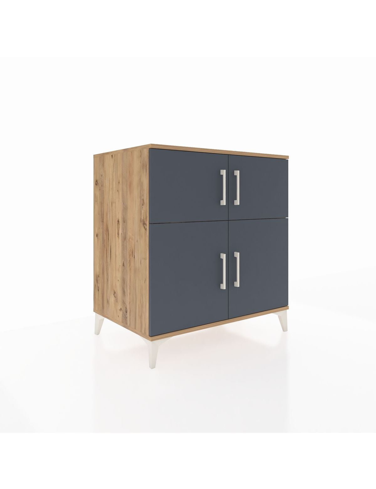 Kronos Şifonyer 3 Raflı 4 Kapaklı 88x59x96 Çam-Antrasit