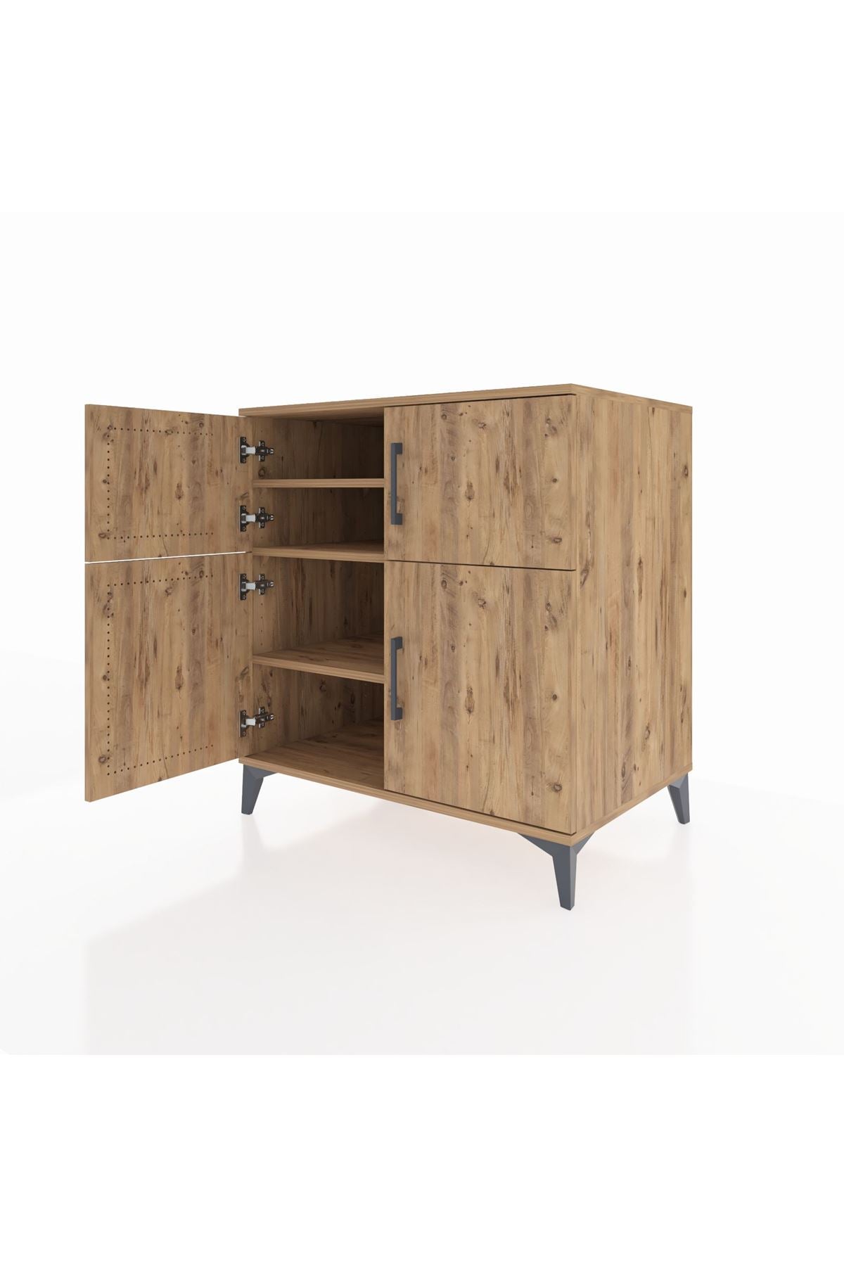 Kronos Şifonyer 3 Raflı 4 Kapaklı 88x59x96 Çam-Çam