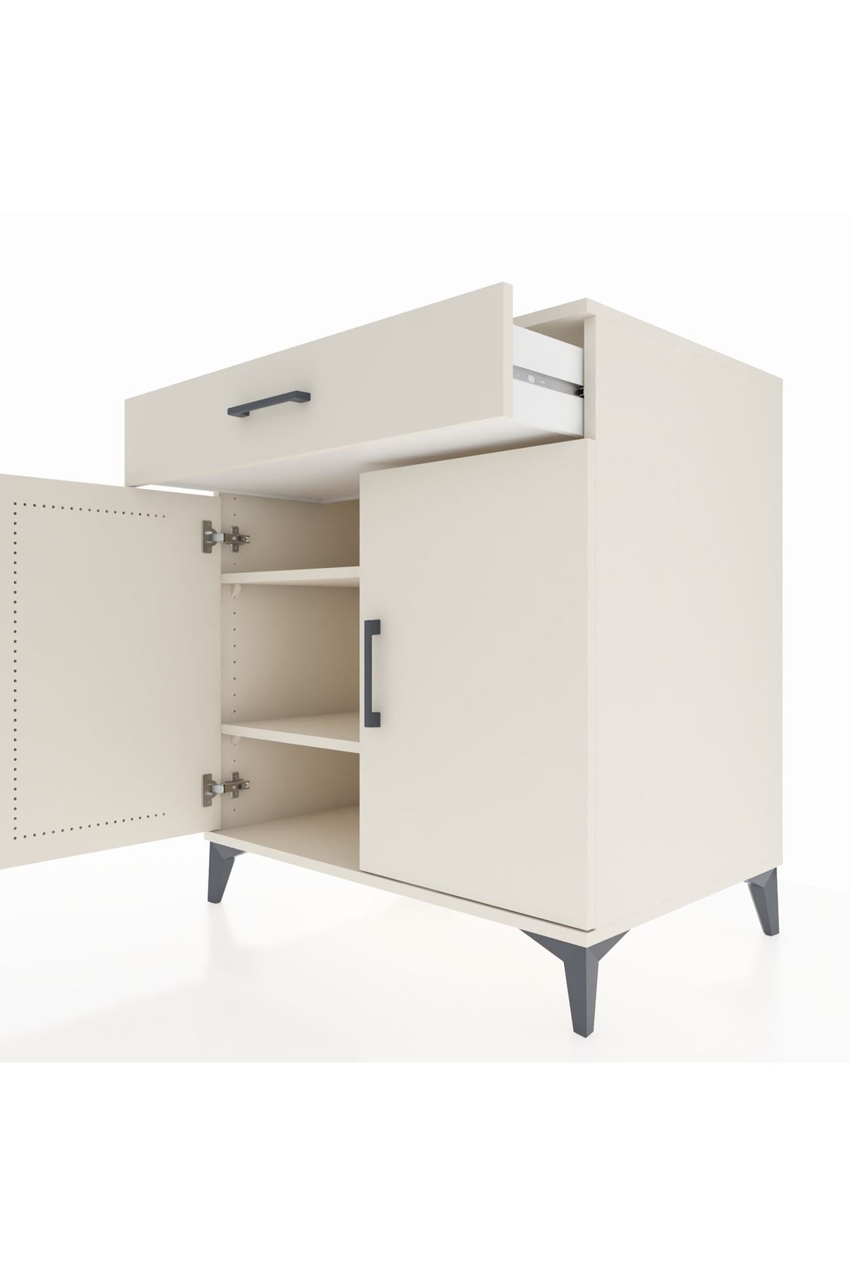 Kronos Şifonyer 2 Raflı Tek Çekmeceli 2 Kapaklı 88x59x96 Aytaşı-Aytaşı